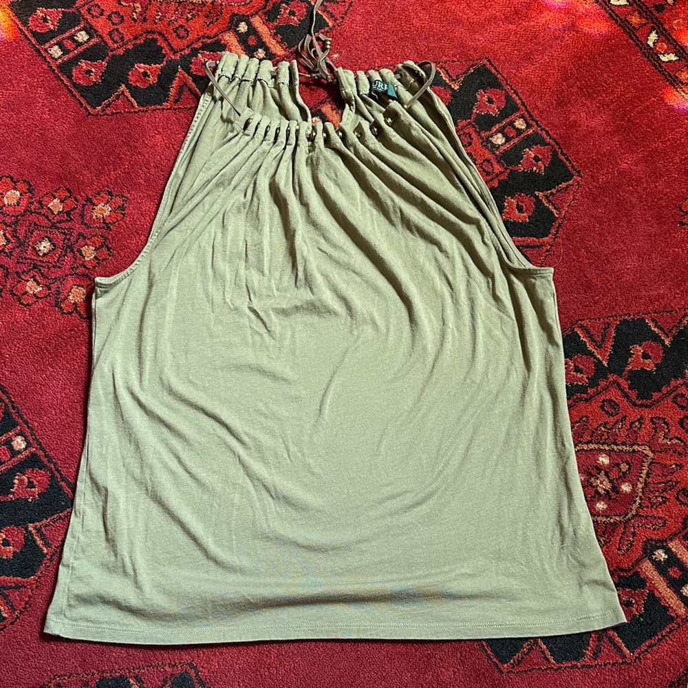 Ralph Lauren Neutral Halter top with Leather strap